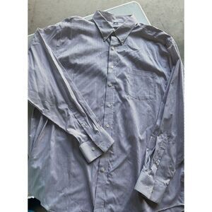 Kenneth Cole Reaction L/S Striped‎ Dress Shirt XXL 18.5/36-37